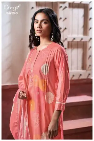 My Fashion Road Ganga Fashion Eiraaya Exclusive Designs Cotton Suit | S4759 – D