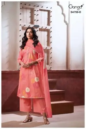 My Fashion Road Ganga Fashion Eiraaya Exclusive Designs Cotton Suit | S4759 – D