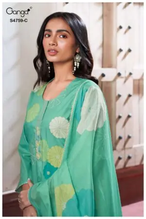 My Fashion Road Ganga Fashion Eiraaya Exclusive Designs Cotton Suit | S4759 – C