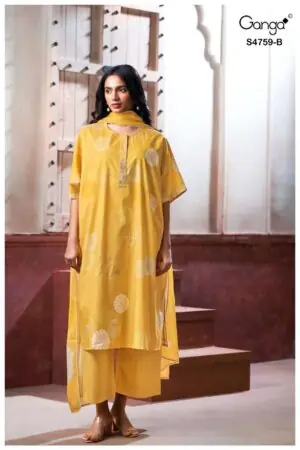 My Fashion Road Ganga Fashion Eiraaya Exclusive Designs Cotton Suit | S4759 – B