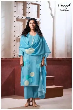 My Fashion Road Ganga Fashion Eiraaya Exclusive Designs Cotton Suit | S4759 – A