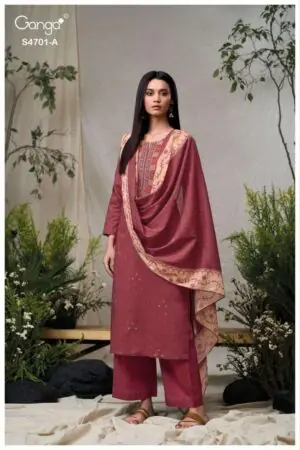 My Fashion Road Ganga Fashion Fariyra Premium Cotton Jacquard Suit | S4701 – A