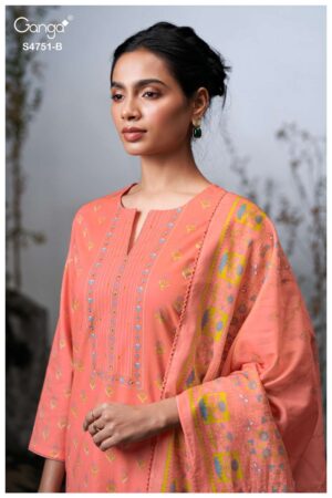 My Fashion Road Ganga Fashion Jashvi Printed Cotton Salwar Kameez | S4751 – B