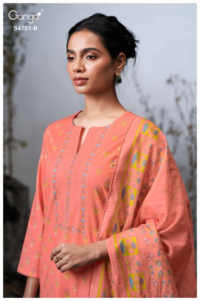 My Fashion Road Ganga Fashion Jashvi Printed Cotton Salwar Kameez | S4751 – B