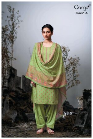 My Fashion Road Ganga Fashion Jashvi Printed Cotton Salwar Kameez | S4751 – A