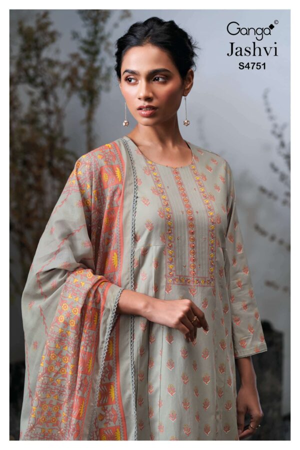 My Fashion Road Ganga Fashion Jashvi Printed Cotton Salwar Kameez | S4751 – D