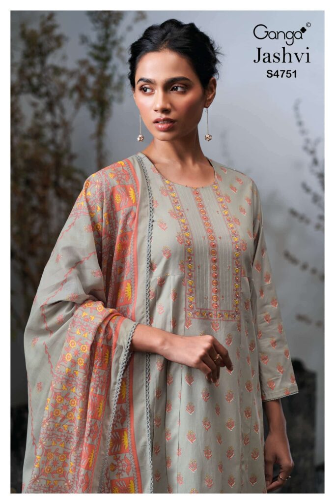 My Fashion Road Ganga Fashion Jashvi Printed Cotton Salwar Kameez | S4751 – D