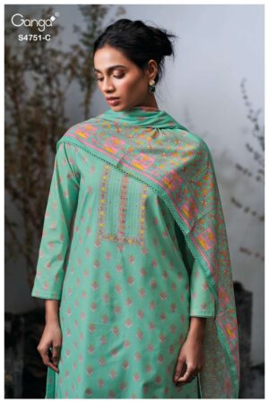 My Fashion Road Ganga Fashion Jashvi Printed Cotton Salwar Kameez | S4751 – C