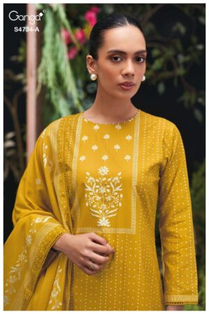 My Fashion Road Ganga Fashion Jivanshi Fancy Handwork Cotton Dress | S4734 – A