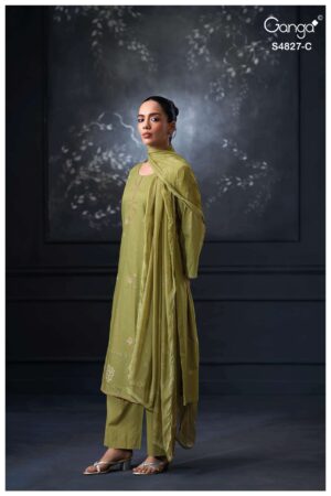 My Fashion Road Ganga Fashion Mrinali Fancy Cotton Salwar Suit | S4827 – C