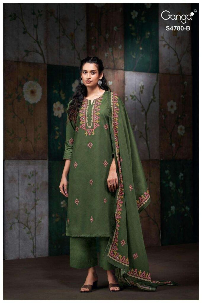 My Fashion Road Ganga Fashion Siyanshi Premium Cotton Summer Suit | S4780 – B