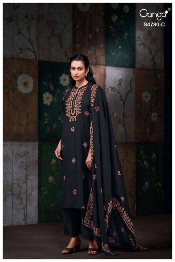 My Fashion Road Ganga Fashion Siyanshi Premium Cotton Summer Suit | S4780 – C