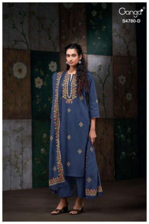 My Fashion Road Ganga Fashion Siyanshi Premium Cotton Summer Suit | S4780 – D