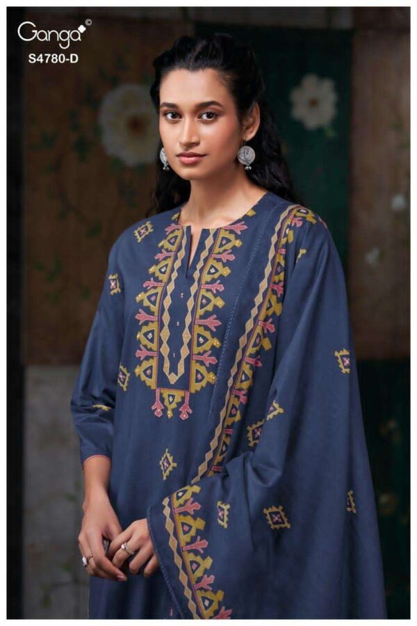 My Fashion Road Ganga Fashion Siyanshi Premium Cotton Summer Suit | S4780 – D