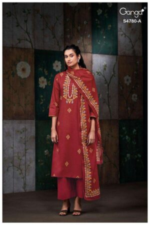 My Fashion Road Ganga Fashion Siyanshi Premium Cotton Summer Suit | S4780 – A