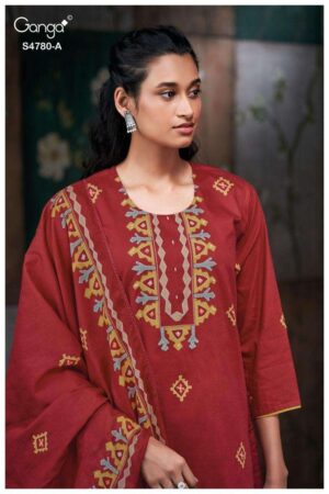 My Fashion Road Ganga Fashion Siyanshi Premium Cotton Summer Suit | S4780 – A