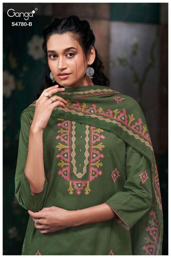 My Fashion Road Ganga Fashion Siyanshi Premium Cotton Summer Suit | S4780 – B