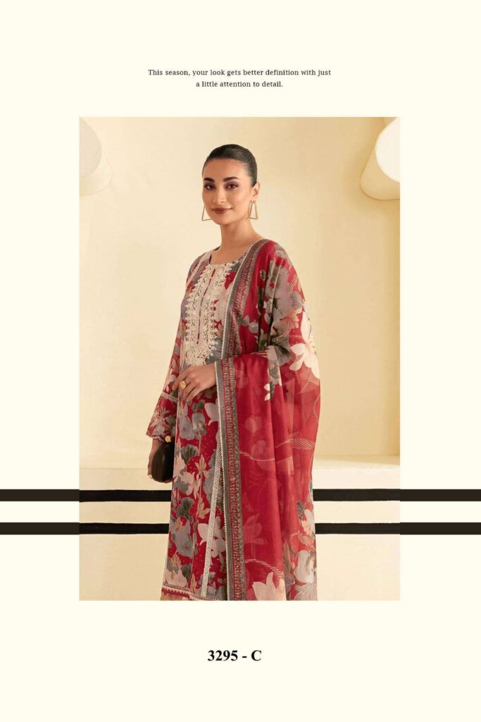 My Fashion Road Jay Vijay Namirah Exclusive Designs Cotton Suit  | 3295 – C