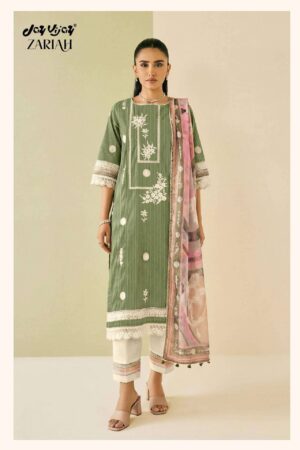 My Fashion Road Jay Vijay Zariah Premium Designs Cotton Suit | 3296 – D