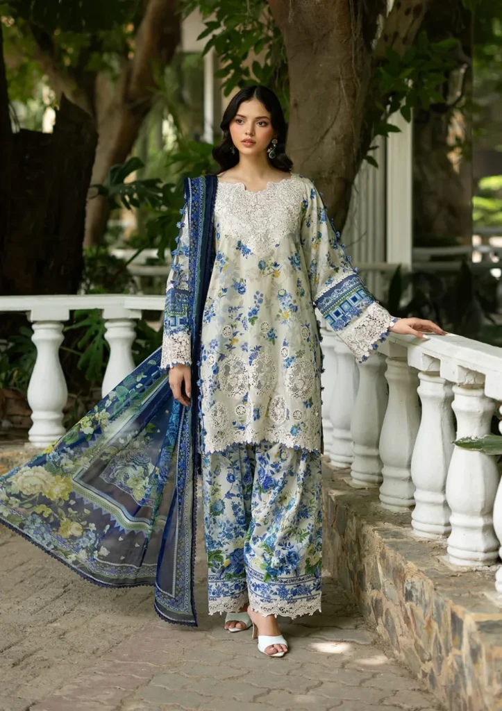 My Fashion Road Elaf Signature Embroidered Lawn with Chiffon Dupatta Vol II ’26 | 8B
