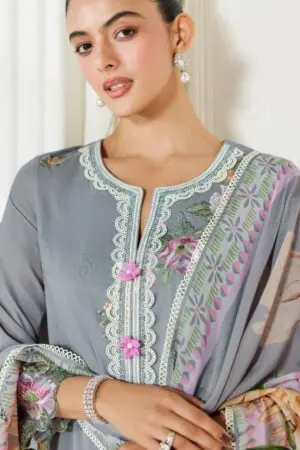 My Fashion Road Kimora Heer Baroque Vol 248 Lawn Cotton With Resham Embroidered Salwar Kameez | H – 0045