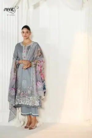 My Fashion Road Kimora Heer Baroque Vol 248 Lawn Cotton With Resham Embroidered Salwar Kameez | H – 0045