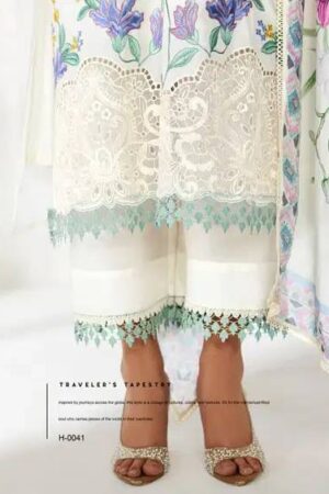 My Fashion Road Kimora Heer Baroque Vol 248 Lawn Cotton With Resham Embroidered Salwar Kameez | H – 0041