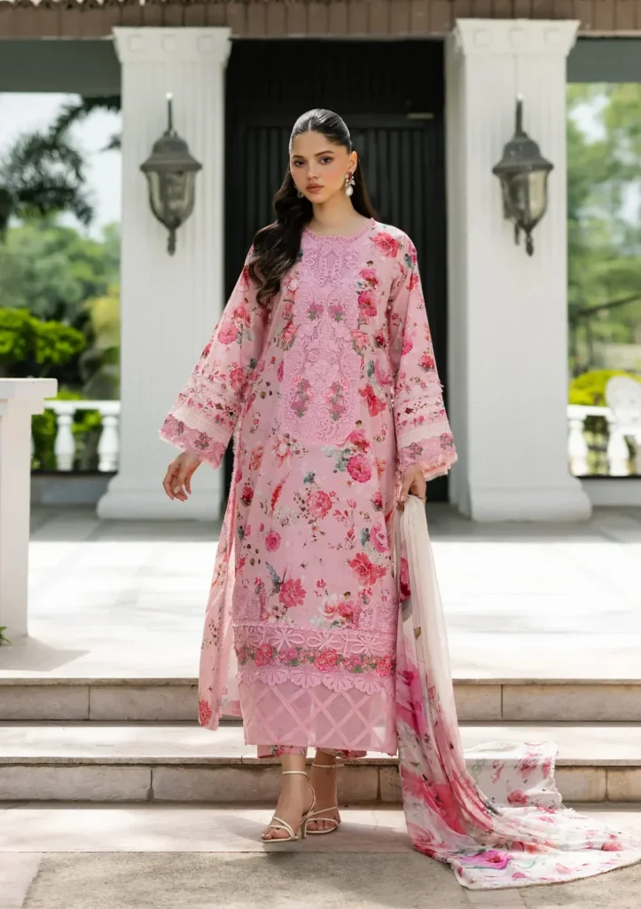 My Fashion Road Elaf Signature Embroidered Lawn with Chiffon Dupatta Vol II ’26 | 4B