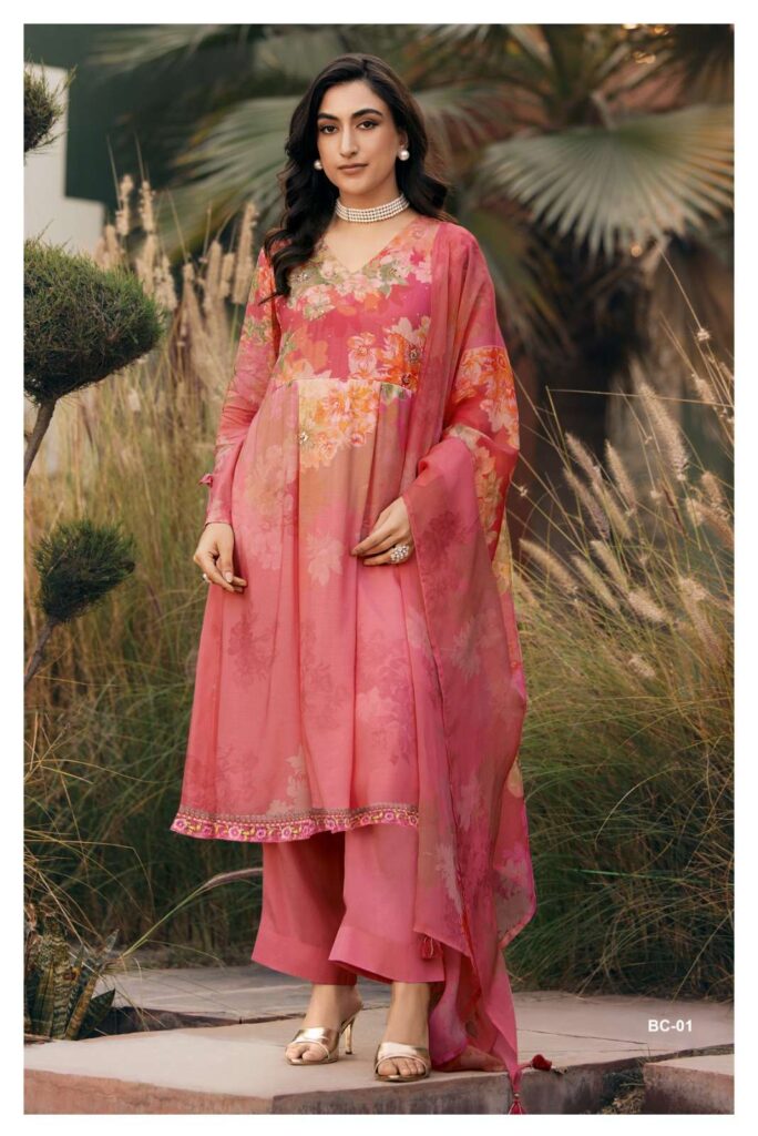 My Fashion Road Varsha Botanica Digital Printed Premium Cotton Suit | BC – 01