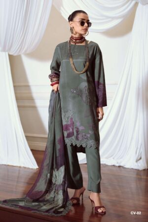My Fashion Road Varsha Canvas Exclusive Fancy Muslin Salwar Suit | CV – 02