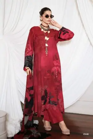 My Fashion Road Varsha Canvas Exclusive Fancy Muslin Salwar Suit | CV – 03