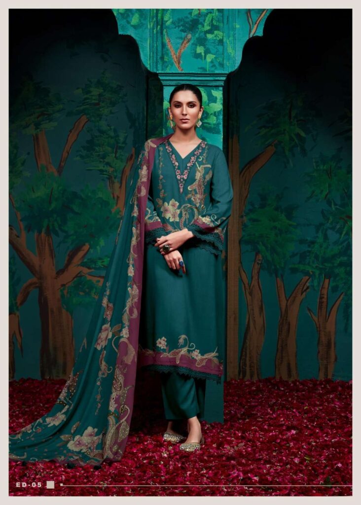 My Fashion Road Varsha Eden Viscose Muslin Fancy Ladies Suit | ED – 05
