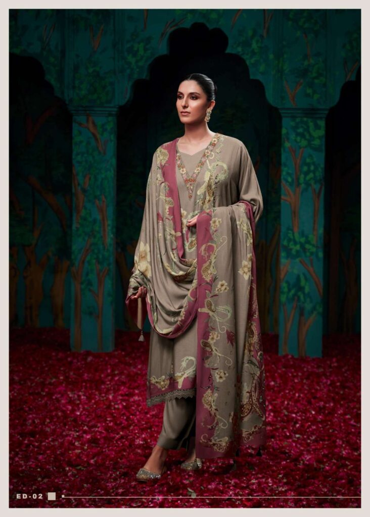 My Fashion Road Varsha Eden Viscose Muslin Fancy Ladies Suit | ED – 02