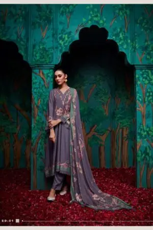 My Fashion Road Varsha Eden Viscose Muslin Fancy Ladies Suit | ED – 01