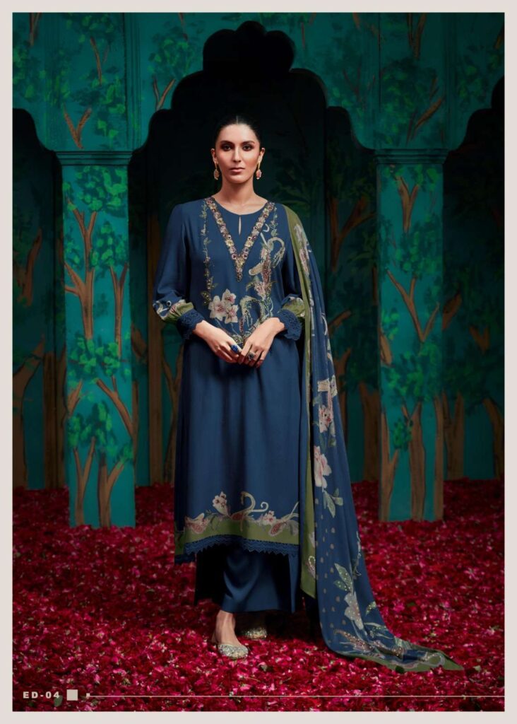 My Fashion Road Varsha Eden Viscose Muslin Fancy Ladies Suit | ED – 04