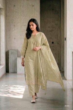 My Fashion Road Varsha Jasper Fancy Cotton Linen Suit | JR – 01