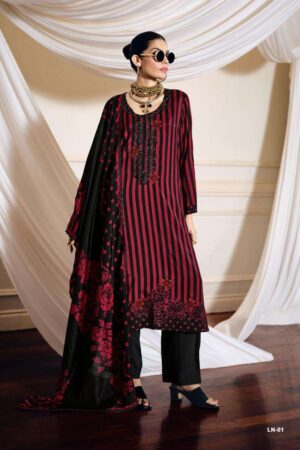 My Fashion Road Varsha Lumina Exclusive Designs Muslin Suit | LN – 01