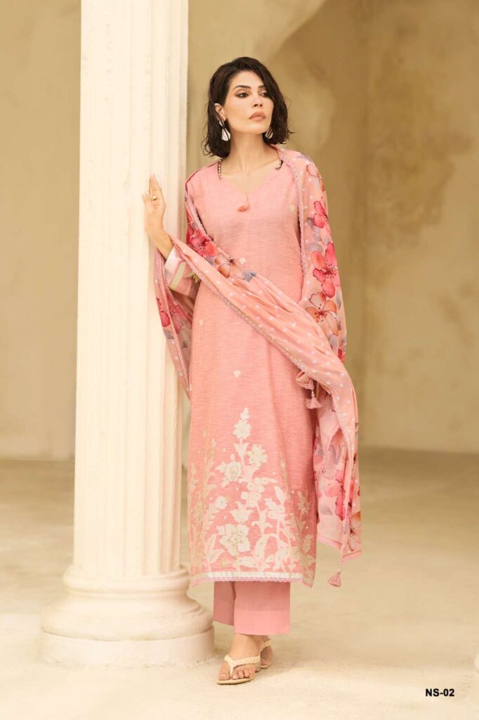 My Fashion Road Varsha Nishat Exclusive Designs Linen Suit | NS – 02