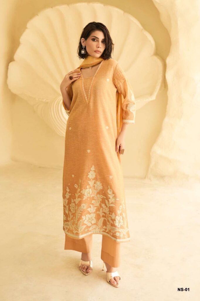 My Fashion Road Varsha Nishat Exclusive Designs Linen Suit | NS – 01