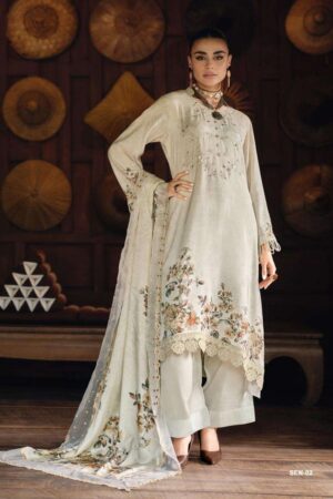 My Fashion Road Varsha Shaah E Noor Fancy Muslin Ladies Dress | SEN – 02
