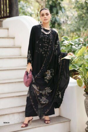 My Fashion Road Varsha Shaah E Noor Fancy Muslin Ladies Dress | SEN – 01