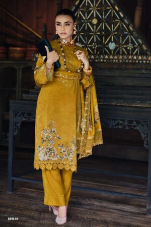 My Fashion Road Varsha Shaah E Noor Fancy Muslin Ladies Dress | SEN – 03