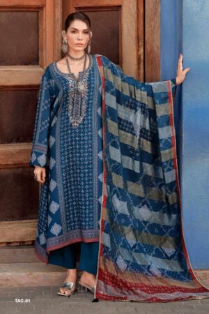 My Fashion Road Varsha The Ajrakh Chapter Latest Designs Muslin Suit | TAC – 01