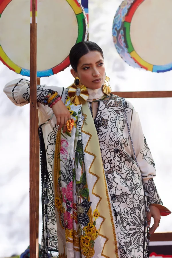 My Fashion Road Elan Pakistani Lawn Unstitched Suit 2026 | ZEVARÉ 07 B