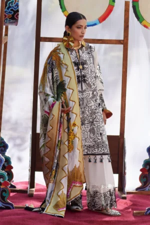 My Fashion Road Elan Pakistani Lawn Unstitched Suit 2026 | ZEVARÉ 07 B