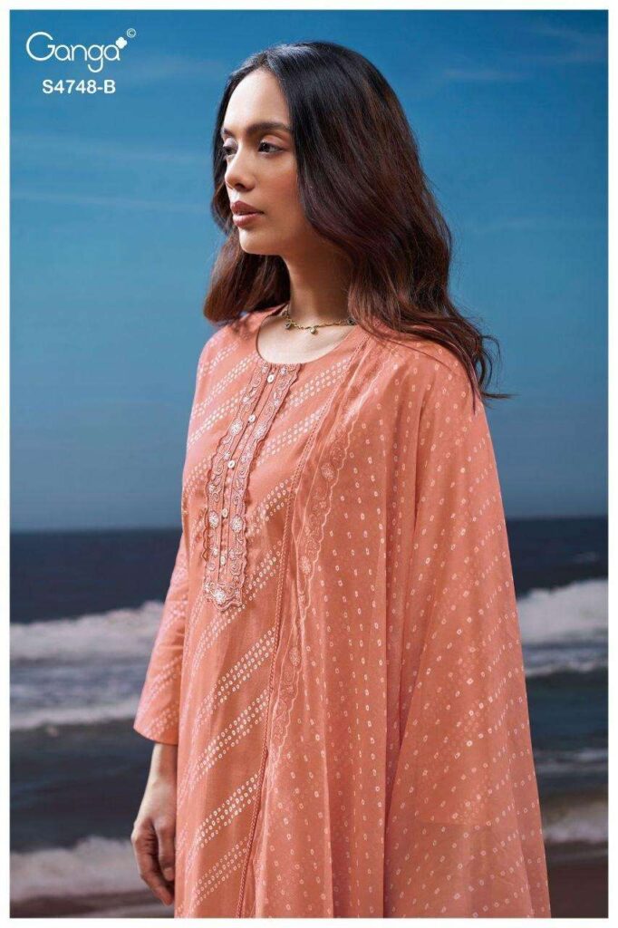 My Fashion Road Ganga Cairael Premium Cotton Suit | S4748 – B