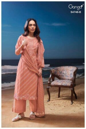 My Fashion Road Ganga Cairael Premium Cotton Suit | S4748 – B