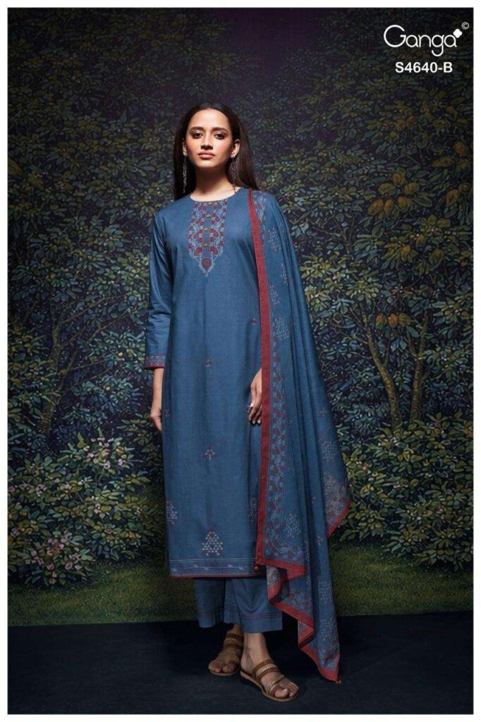 My Fashion Road Ganga Fashion Bivora  Exclusive Cotton Salwar Kameez | S4640 – B
