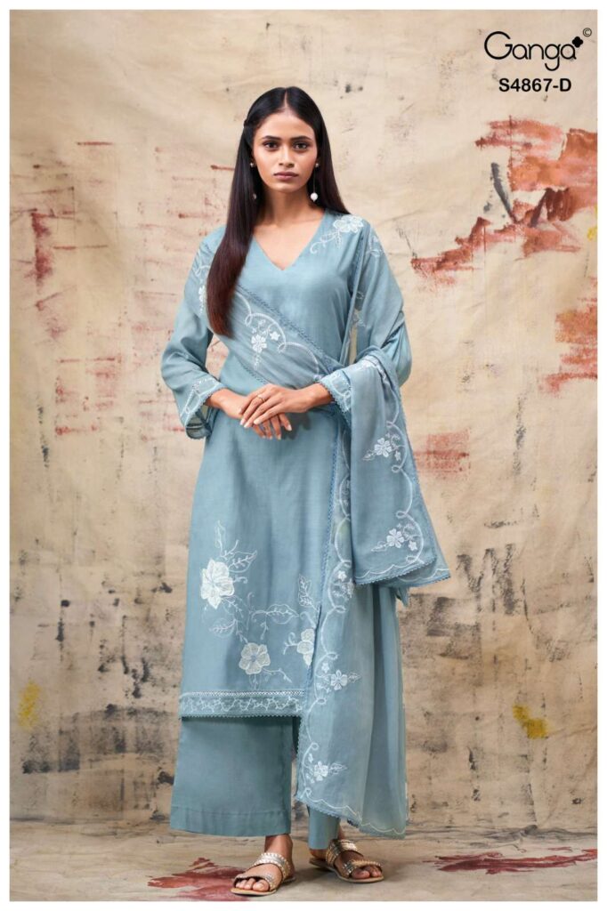 My Fashion Road Ganga Fashion Charika Exclusive Fancy Ladies Dress | S4867  – D