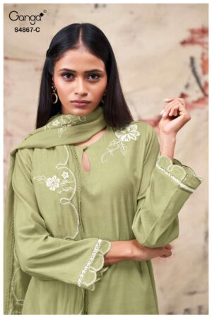 My Fashion Road Ganga Fashion Charika Exclusive Fancy Ladies Dress | S4867  – C